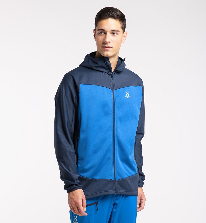 Haglöfs Frost Mid Layer Blue For Mens UTARJ5064 Australia